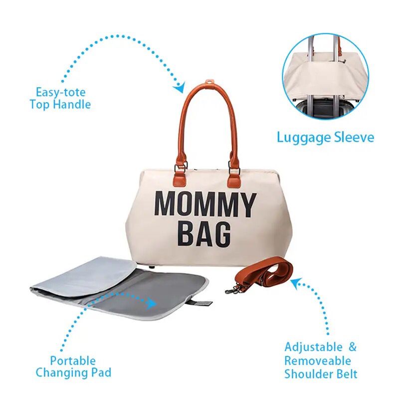 Mommy Bag Large Capacity Baby Diaper Bags Multifunction Mom Shoulder Handbag S4560099 - Tuzzut.com Qatar Online Shopping