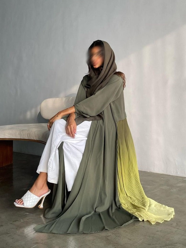 Women's Long Sleeve Gradient Color Abaya S 503642