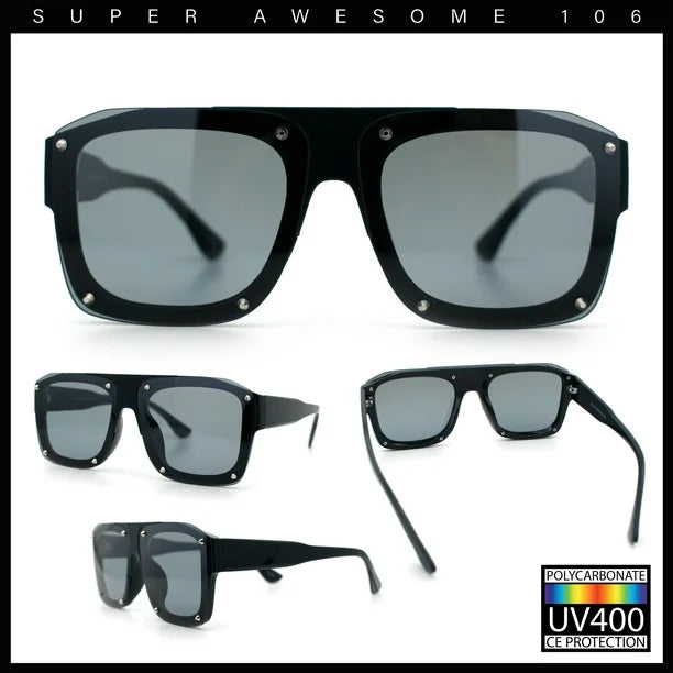 Metal Thorn Stud Mobster Sunglasses S4969025 - TUZZUT Qatar Online Shopping