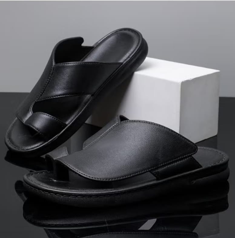 Non-slip Soft-soled Casual Men's Slippers Black MS23 - TUZZUT Qatar Online Shopping