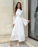 Women's Short Chiffon Prom Long Sleevess Dresses    S5169170 - TUZZUT Qatar Online Shopping