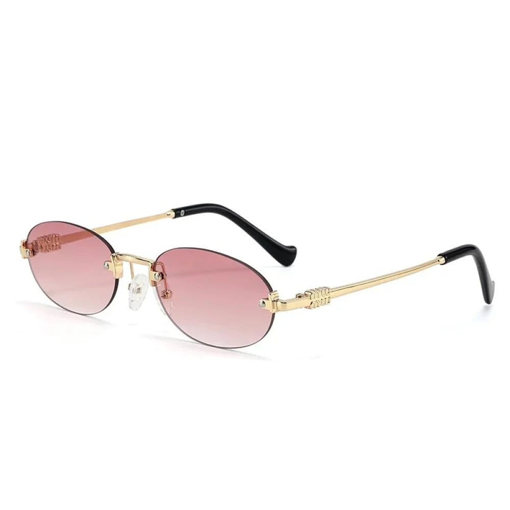 Oval Rimless Cut Edge sunglasses 90289 Oval Rimless Cut Edge sunglasses 90289
