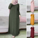 Women's Long Sleeve Solid Color Jalabiya L 449910 - TUZZUT Qatar Online Shopping