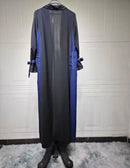 Women Colorblocked Gulf Abaya  Muslim Islamic Clothing   S5119325 - TUZZUT Qatar Online Shopping