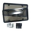 2PCS Universal Tinted Smoked License Plate Tag Shield Cover and Frame - TUZZUT Qatar Online Shopping