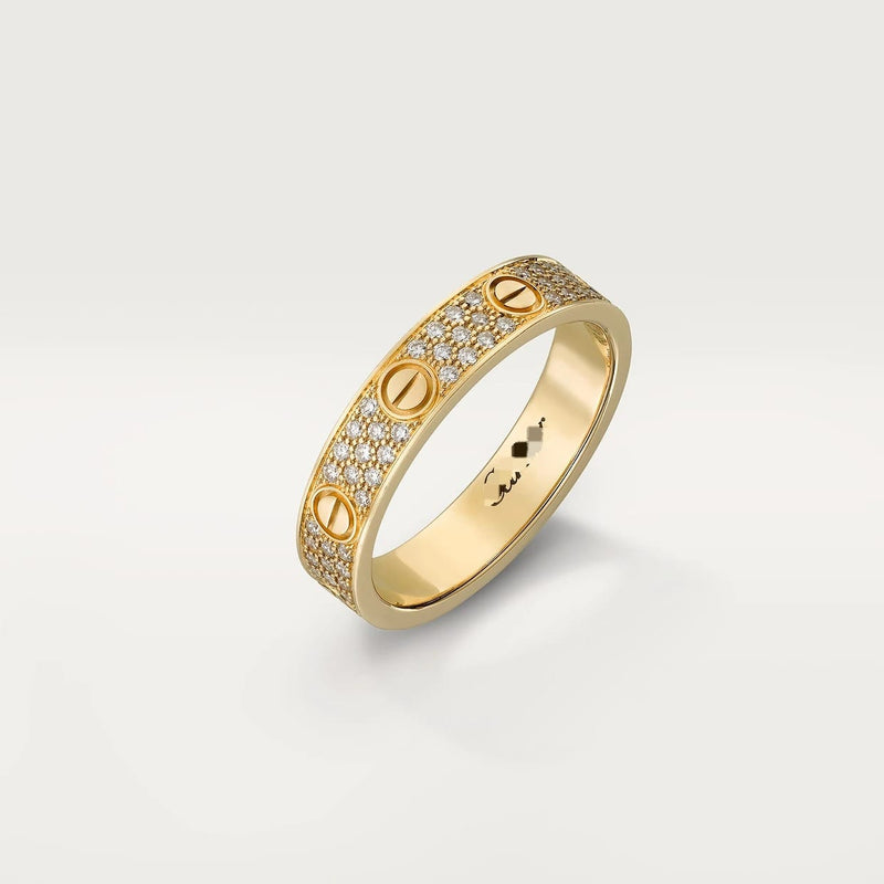 LOVE Ring Yellow Gold Diamonds DN2010 - TUZZUT Qatar Online Shopping