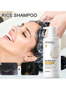 BIOAQUA Rice Puree Shampoo 500ml Removes Grease/Nourishes Hair/Adds Softness - TUZZUT Qatar Online Shopping
