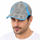 Light Grey & Sky Blue Mesh Sports Cap MF 1923