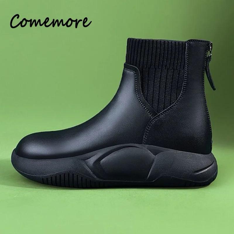Comemore Platform Flats Sports Chelsea Boots Walking Running Women Shoes - Tuzzut.com Qatar Online Shopping