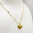 Love Heart Gold Pendant Women Necklace L88