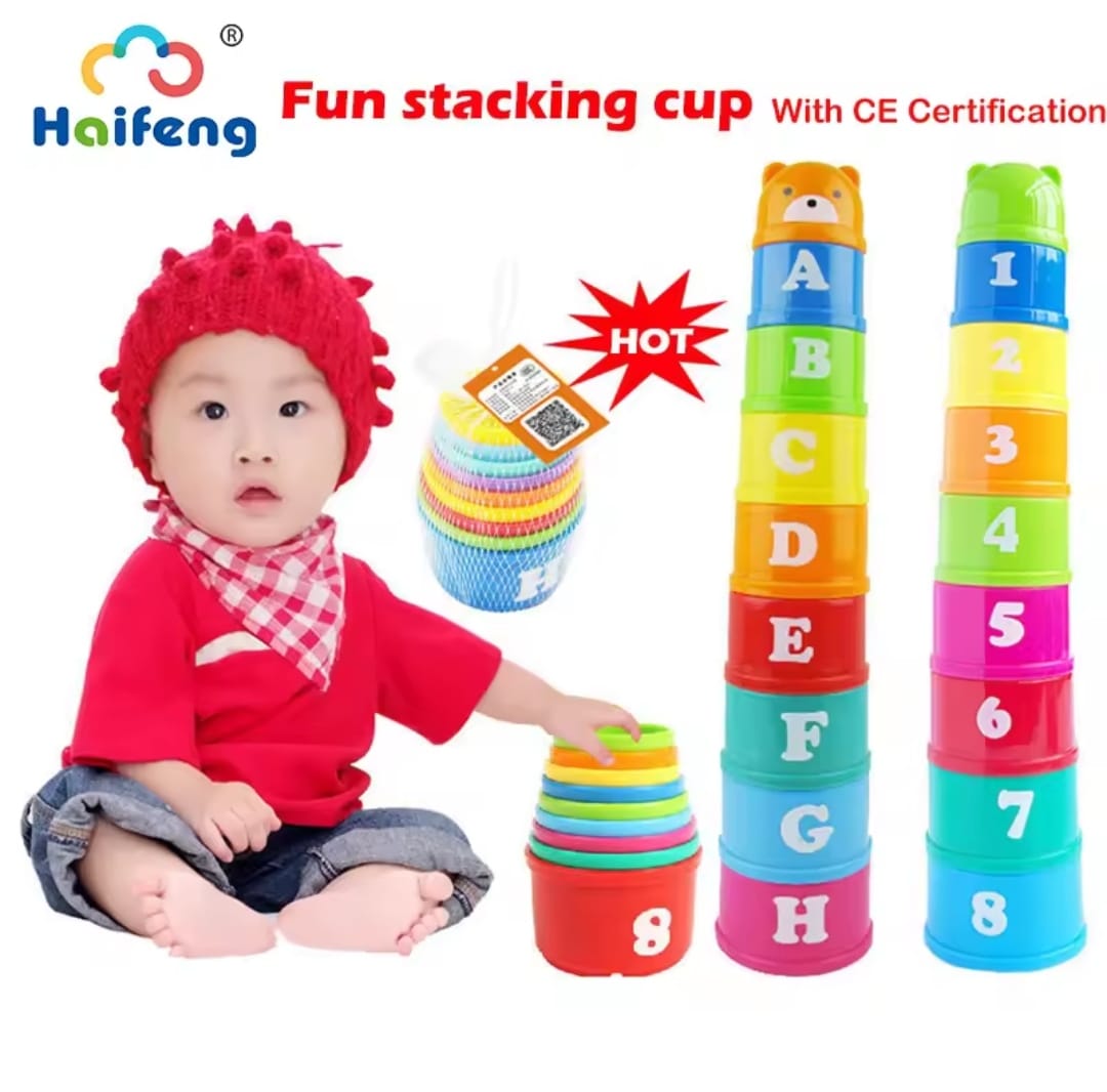 9 Pcs Fun Stacking Cups Baby Toy 1555443 9 Pcs Fun Stacking Cups Baby Toy 1555443
