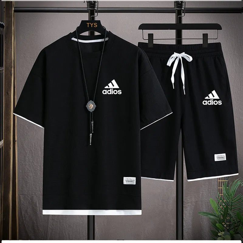 Men's Two Piece Set Casual T-Shirt And Shorts TS32 Men's Two Piece Set Casual T-Shirt And Shorts TS32