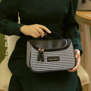 New PU Houndstooth Cosmetic Bag Women Portable Toiletry Makeup Case S4619082 - Tuzzut.com Qatar Online Shopping