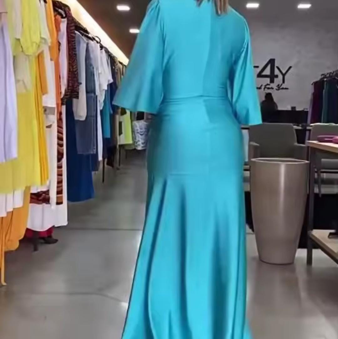 Women's Long Sleeve V-Neck Maxi Dress B-304194 Women's Long Sleeve V-Neck Maxi Dress B-304194