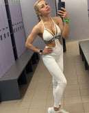 Female Trendy Female Sexy Mesh Yoga Jumpsuit   102378 - TUZZUT Qatar Online Shopping