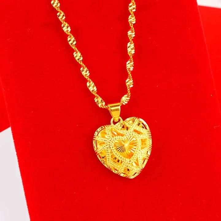 Heart Necklaces For Women Girls Jewellery Gifts Love Charm Pendant Chain Bridal S4886973 - Tuzzut.com Qatar Online Shopping