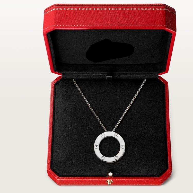 LOVE Pendant White Gold Necklace S503813624 - TUZZUT Qatar Online Shopping