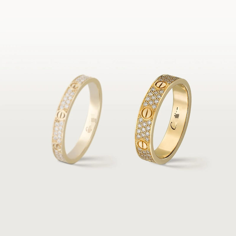 LOVE Ring Yellow Gold Diamonds DN2010 - TUZZUT Qatar Online Shopping