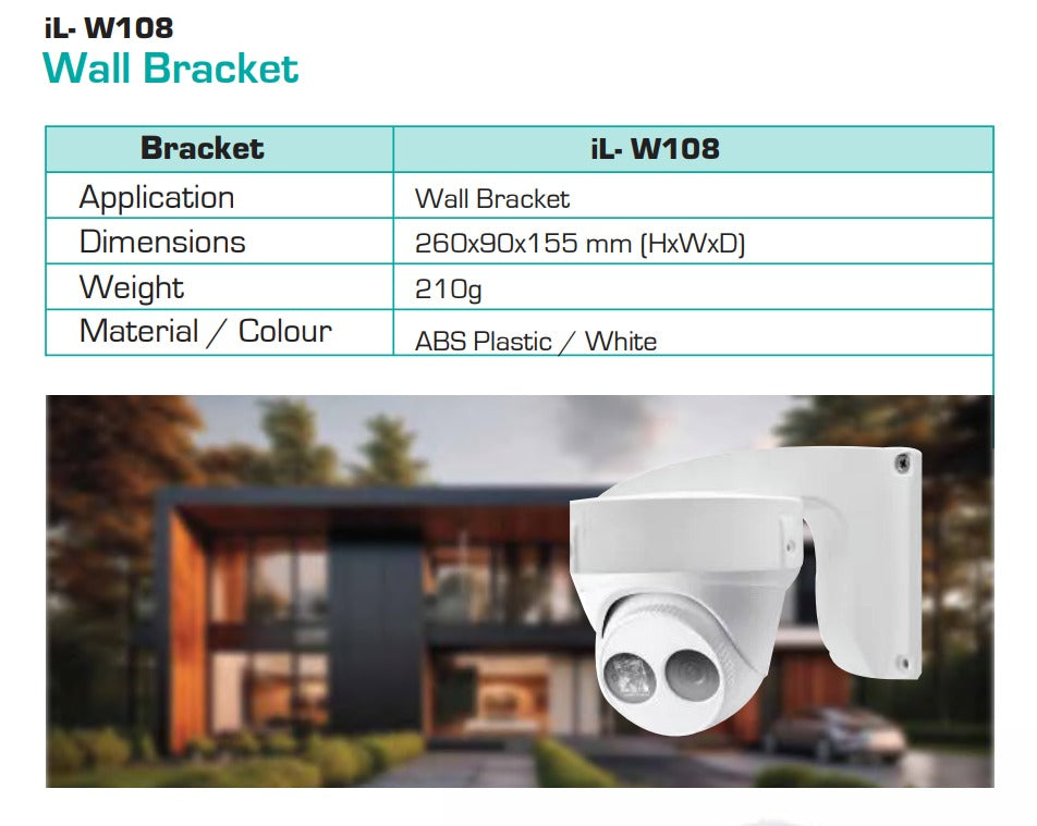 I LINK IL-W108 Dome Camera L Stand PVC Big I LINK IL-W108 Dome Camera L Stand PVC Big