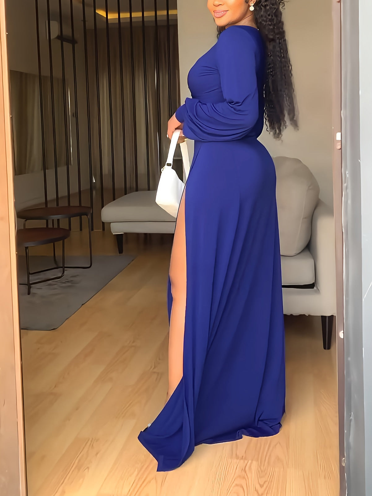 2 Pcs Women's Long Sleeve Solid Color Skirts Set S 408240 2 Pcs Women's Long Sleeve Solid Color Skirts Set S 408240