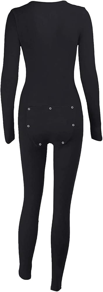Women's Jumpsuit with Button Long Sleeve Pajamas S4850828 Women's Jumpsuit with Button Long Sleeve Pajamas S4850828