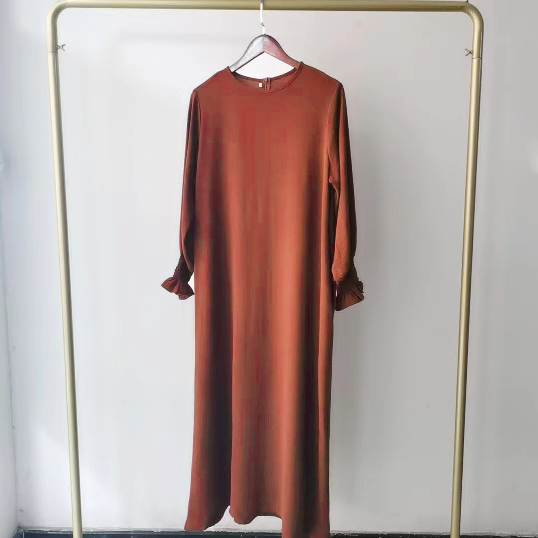 Women's Long Sleeve Solid Color Jalabiya 491063 Women's Long Sleeve Solid Color Jalabiya 491063