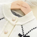 Girls Suit Diamond Bow Cardigan Pants Two-Piece Sets   202409 - TUZZUT Qatar Online Shopping