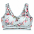 Light Blue Floral Mesh Padded Bra-Zp356