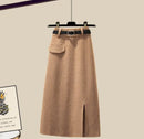 Women's Knitted Long Skirt 58864 - TUZZUT Qatar Online Shopping