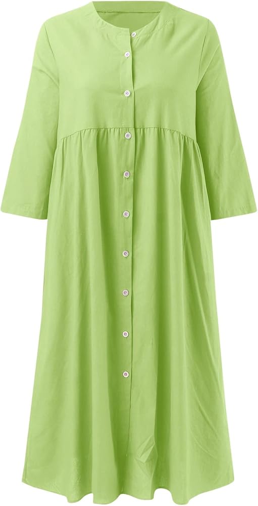 Women Fashion Casual Summer Linen Shirt   B72561 - TUZZUT Qatar Online Shopping