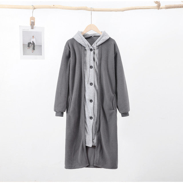Women's 2 in 1 Long-Sleeved Korean Casual Medium-Length Coat 72876 Women's 2 in 1 Long-Sleeved Korean Casual Medium-Length Coat 72876