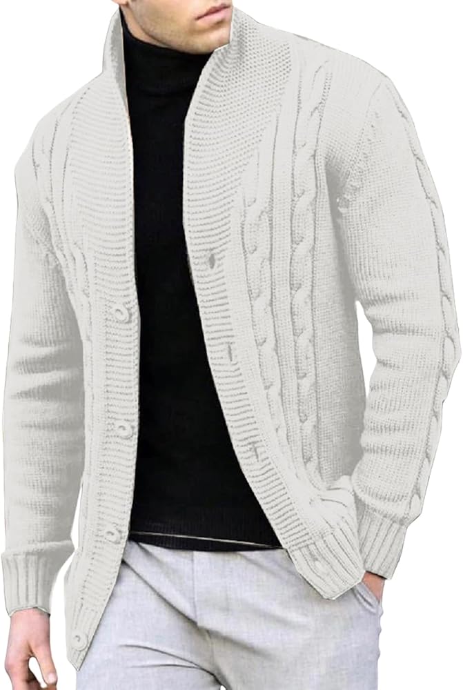 Chunky Knit Sweater,Cable Knit Cardigan Button Down V Neck Ribbed Knitted Cardigans S23125 L Chunky Knit Sweater,Cable Knit Cardigan Button Down V Neck Ribbed Knitted Cardigans S23125 L