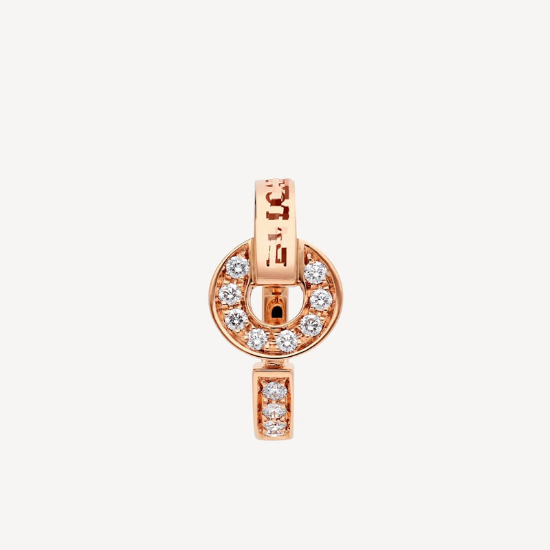 Rose Gold Pavé Diamonds Ring DN2086 - TUZZUT Qatar Online Shopping