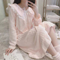 Women 's Long Sleeve Sleep Dress M 328952