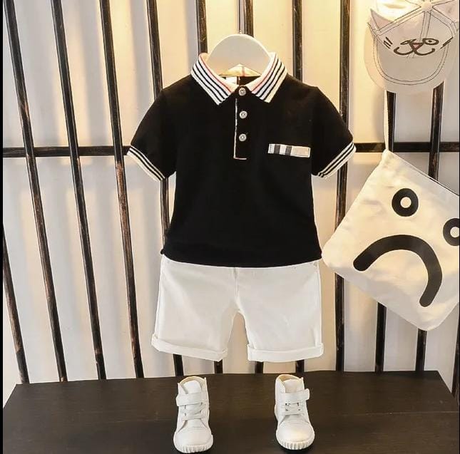 Boy sport style t-shirt + shorts two-piece boys clothing baby boy sets children's set kid's summmer suits X3157557 - Tuzzut.com Qatar Online Shopping