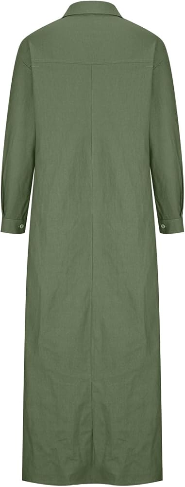 Dresses for Women V Neck Shirt Dress Casual Loose Long Sleeve Lapel Collar Summer Beach Maxi Dresses B113585 Dresses for Women V Neck Shirt Dress Casual Loose Long Sleeve Lapel Collar Summer Beach Maxi Dresses B113585