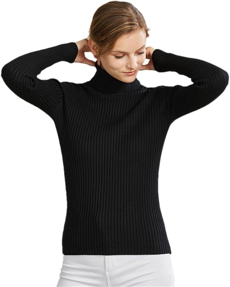 Women Winter Thick Warm Knitted Sweater Slim Turtleneck Base Sweater 58771 Women Winter Thick Warm Knitted Sweater Slim Turtleneck Base Sweater 58771