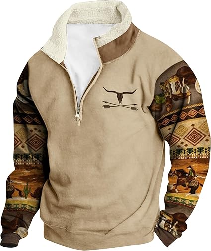 Cowboy Sweatshirt for Men SW0925 - TUZZUT Qatar Online Shopping