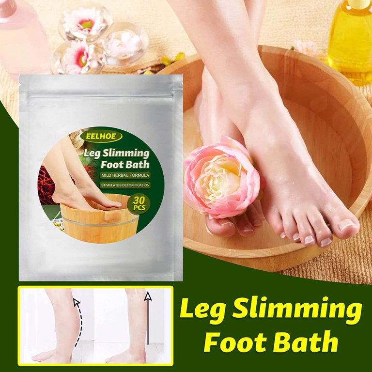 EELHOE 30 Pcs Leg Slimming Foot Bath Bags Mild Herbal Formula Increase ...