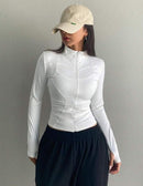 Women's Zipper Closure Slim Fit Jacket   S5114022 - TUZZUT Qatar Online Shopping