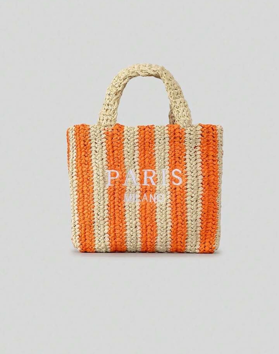 Striped Handmade Straw Bag MP2500 Striped Handmade Straw Bag MP2500