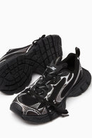 Panelled Leather Low-Top Trainers 58010 - TUZZUT Qatar Online Shopping