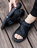 Men's Letter Print Sandals with Buckle Decor MF00801 - TUZZUT Qatar Online Shopping