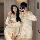 2 Pcs Women 's Long Sleeve Couple Pajamas XL 493024 - TUZZUT Qatar Online Shopping