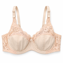 Size (95) Women’s Beige Floral Lace Bra BL12