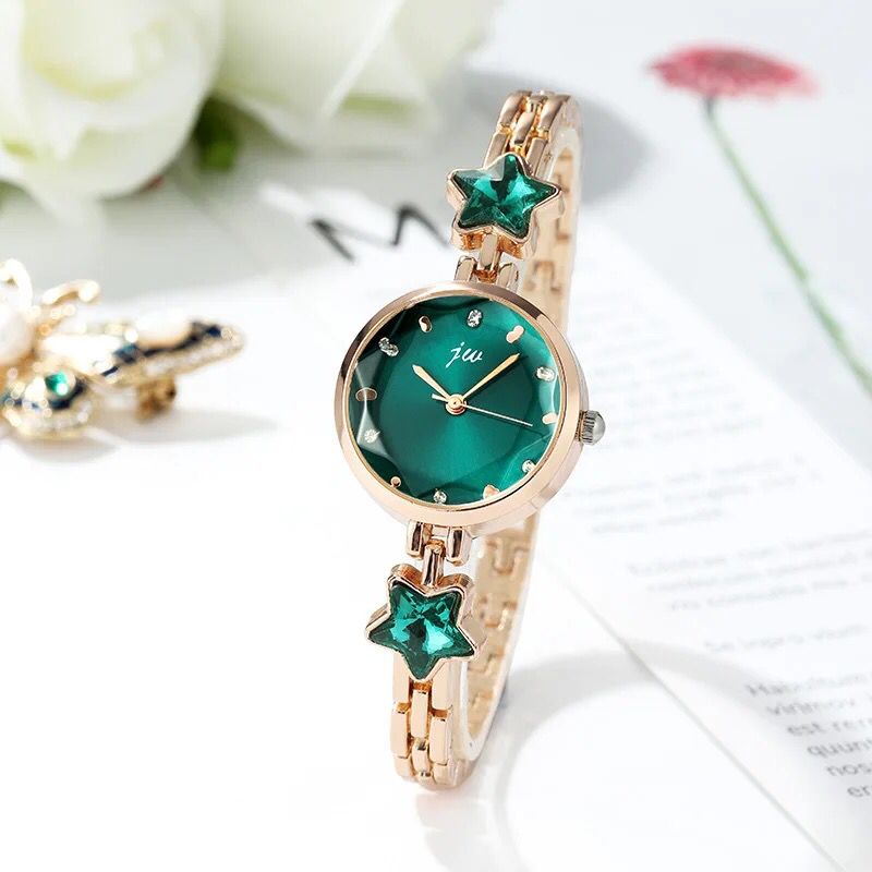 Crystal Star Watch Fashion Women's Stainless Steel Quartz Watch Fashion Unique Bracelet Wristwatches S4575409 - Tuzzut.com Qatar Online Shopping