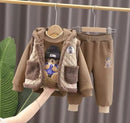 Boys Clothing Sets Winter Children Thick Velvet Vest Sweatshirts   S765998 - TUZZUT Qatar Online Shopping