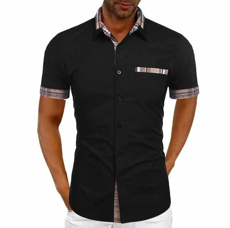 Short Sleeve Fashion Business Polo Neck S3783123 - Tuzzut.com Qatar Online Shopping