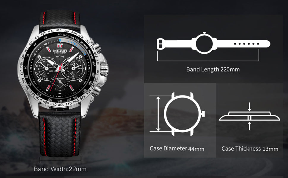 Megir Mens Military Wrist Analog Sport Watch W0176 Megir Mens Military Wrist Analog Sport Watch W0176