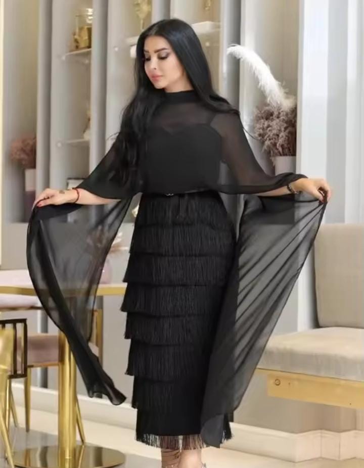 Women's Evening Dress High-Waisted Huge Skirt Fragmentary Splicing Sexy Elegant Arabic Fashion S4891999 Women's Evening Dress High-Waisted Huge Skirt Fragmentary Splicing Sexy Elegant Arabic Fashion S4891999